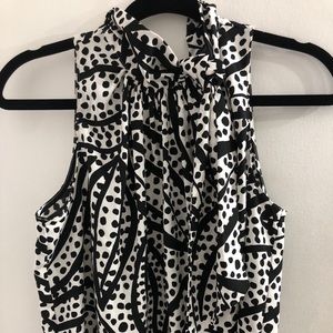Ann Taylor black and white top
